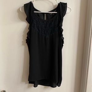 Express black lace dressy blouse size large